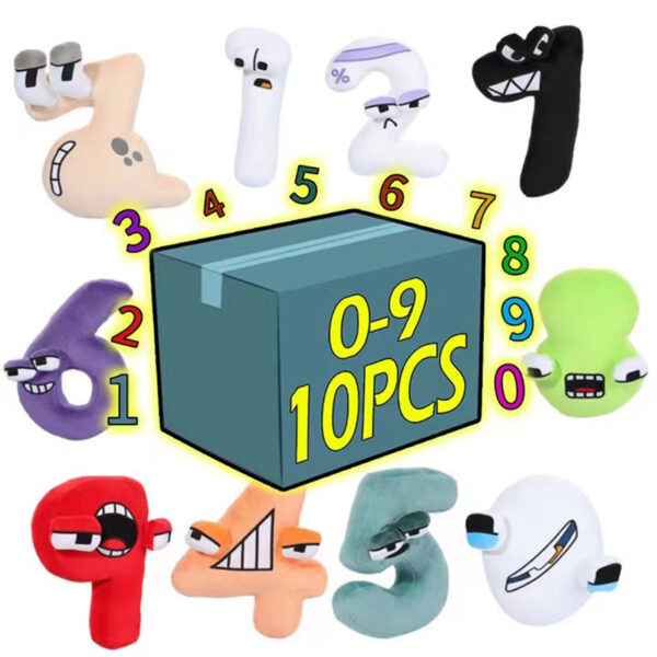 A set 26PCS Alphabet Lore But are Plush Toy Stuffed Animal Plushie Doll Toys Gift for Kids Children Christmas Gift Toy 26 Letter
